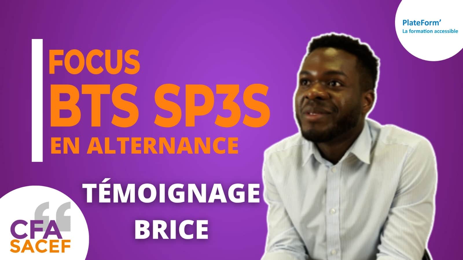 Témoignage de Brice : apprenti en BTS SP3S